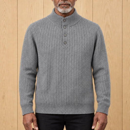 RIBBED COLLAR SWEATER