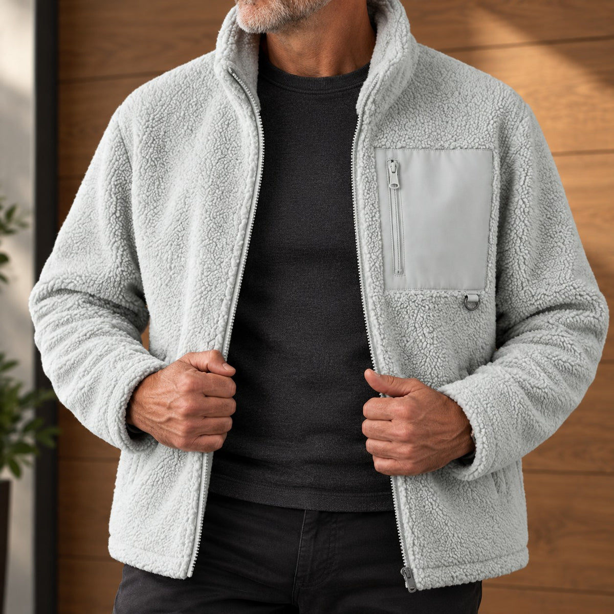 BRUSHED ZIP FLEECE