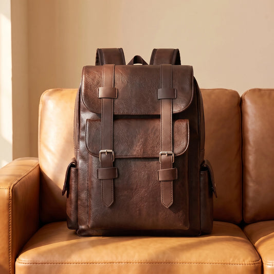 DOUBLE BUCKLE BACKPACK Coffee
