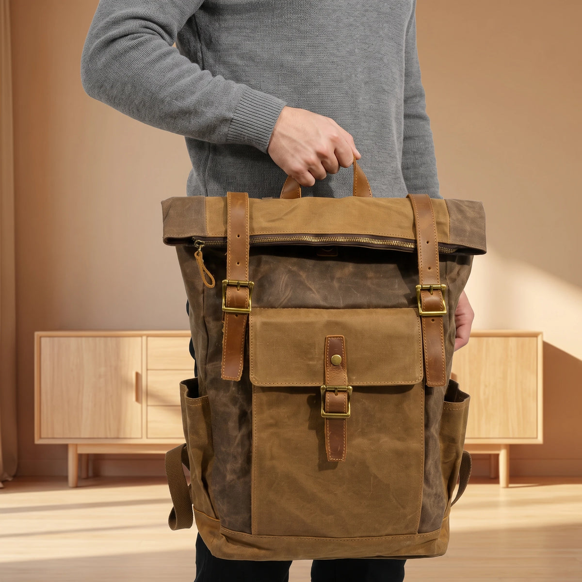 BUCKLE STRAP BACKPACK