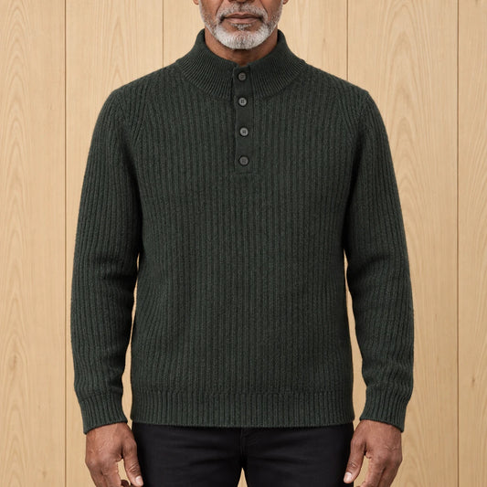 RIBBED COLLAR SWEATER