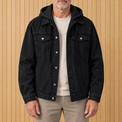 HOODED DENIM JACKET