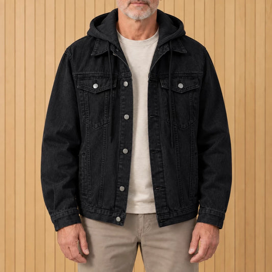 HOODED DENIM JACKET