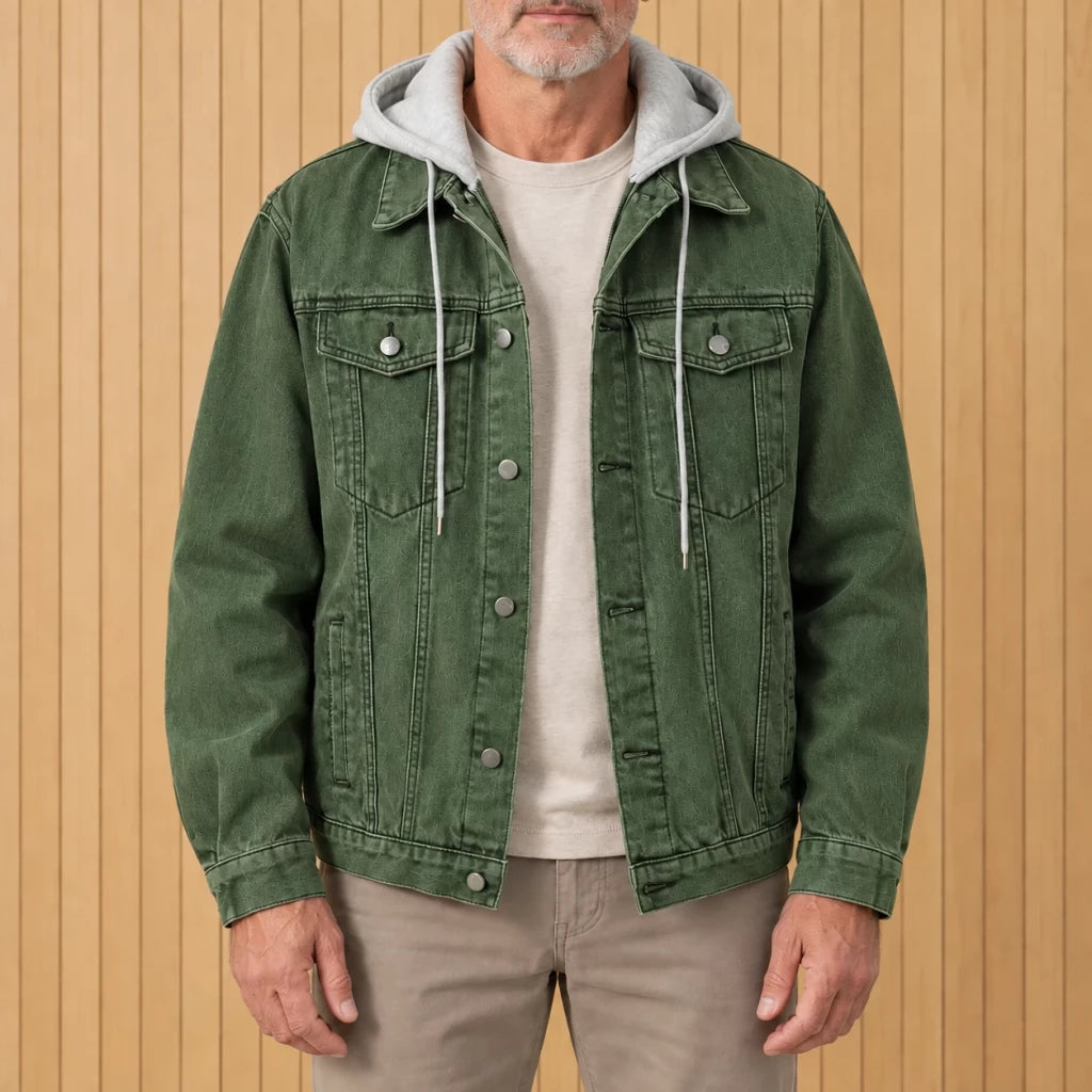 HOODED DENIM JACKET