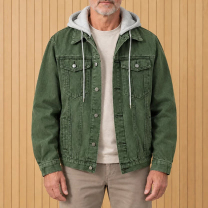 HOODED DENIM JACKET