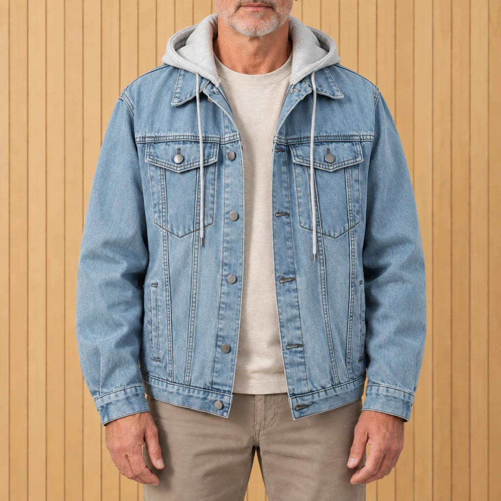 HOODED DENIM JACKET