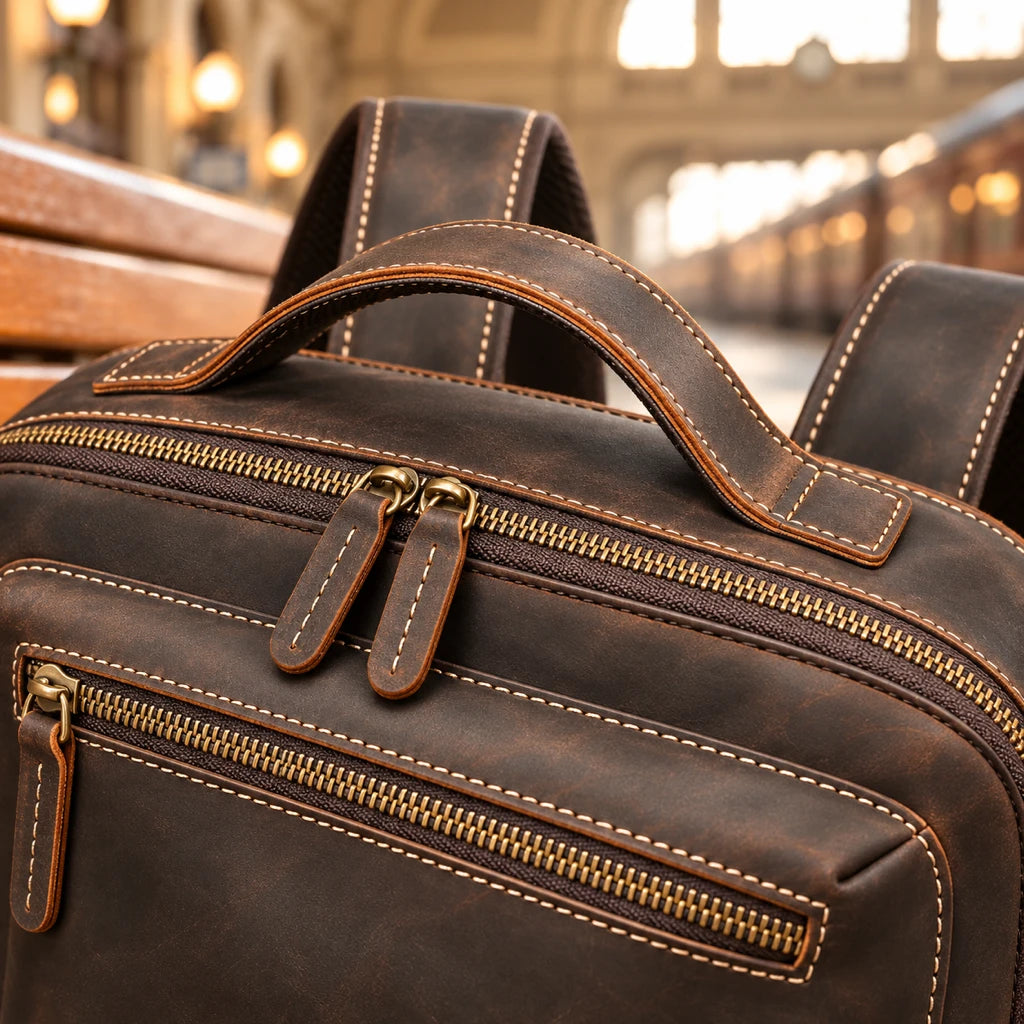 GENUINE COWHIDE BACKPACK