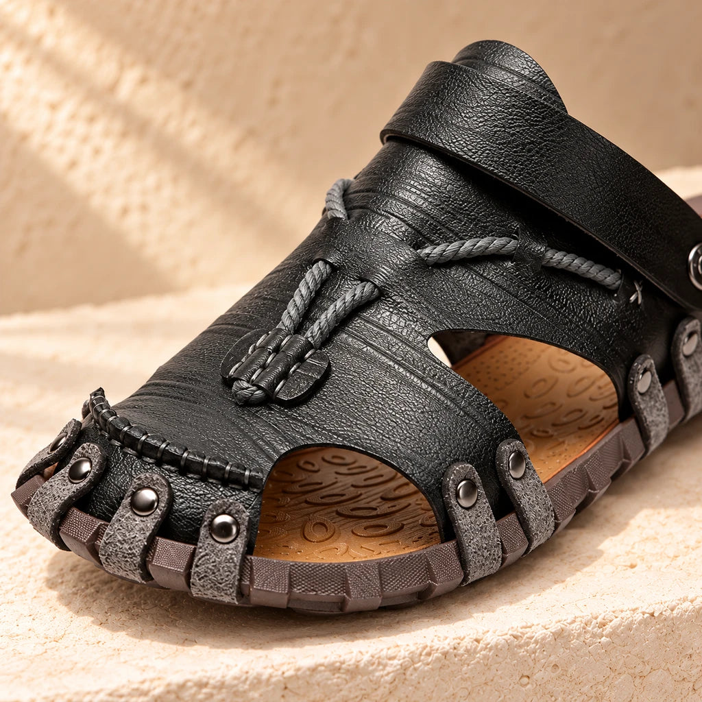 TASSEL TRIM SANDALS