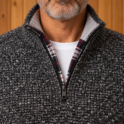 HALF-ZIP KNIT SWEATER