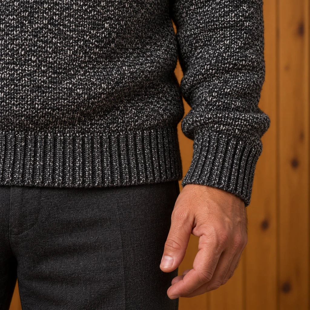 HALF-ZIP KNIT SWEATER