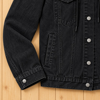 HOODED DENIM JACKET