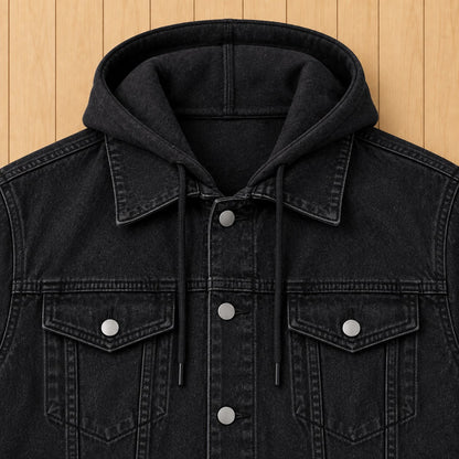HOODED DENIM JACKET