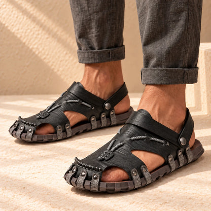 TASSEL TRIM SANDALS