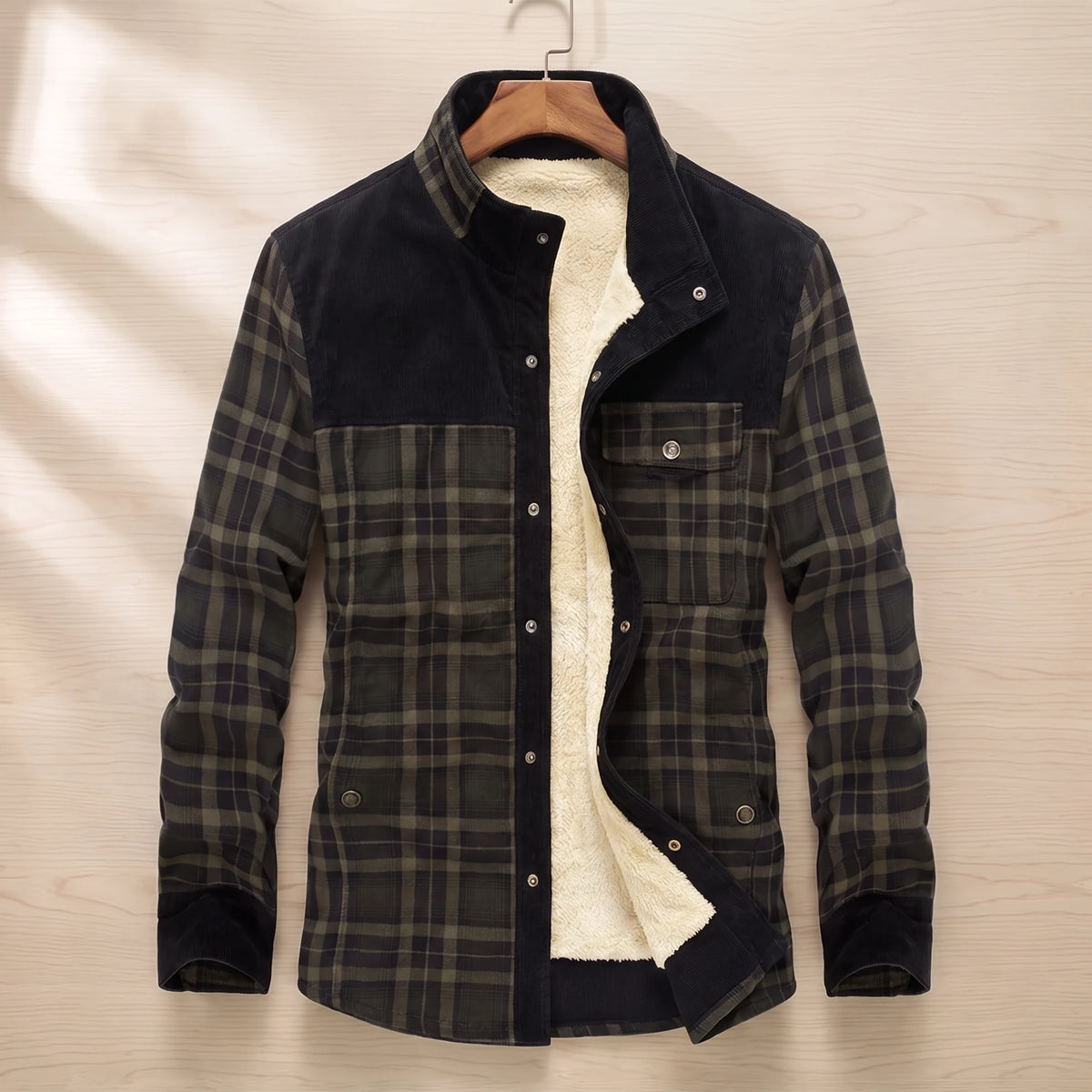 PLAID FLEECE JACKET