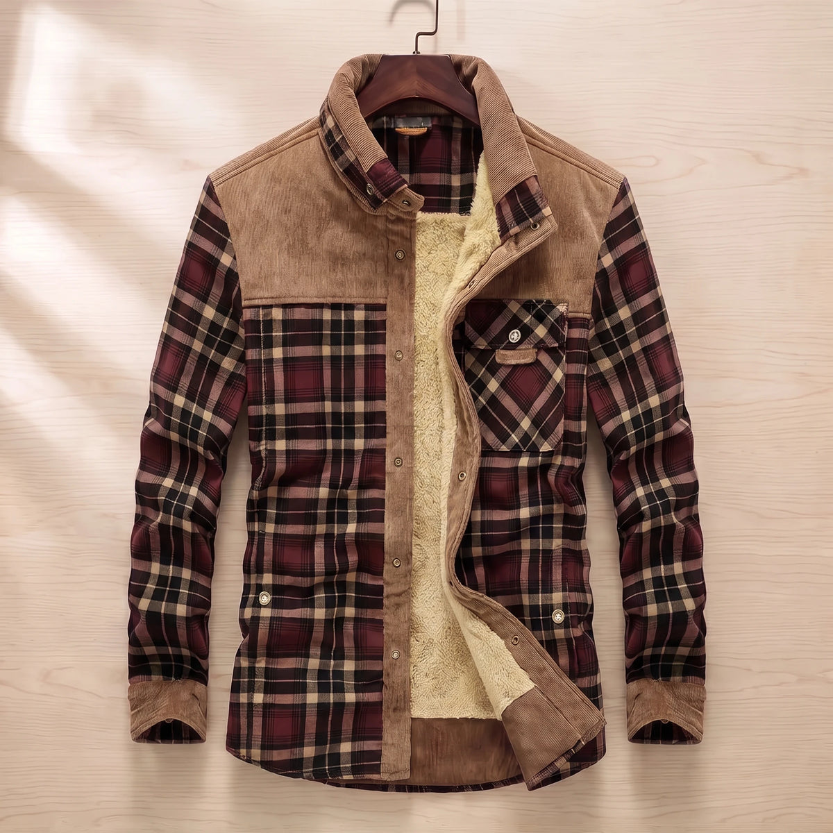 PLAID FLEECE JACKET