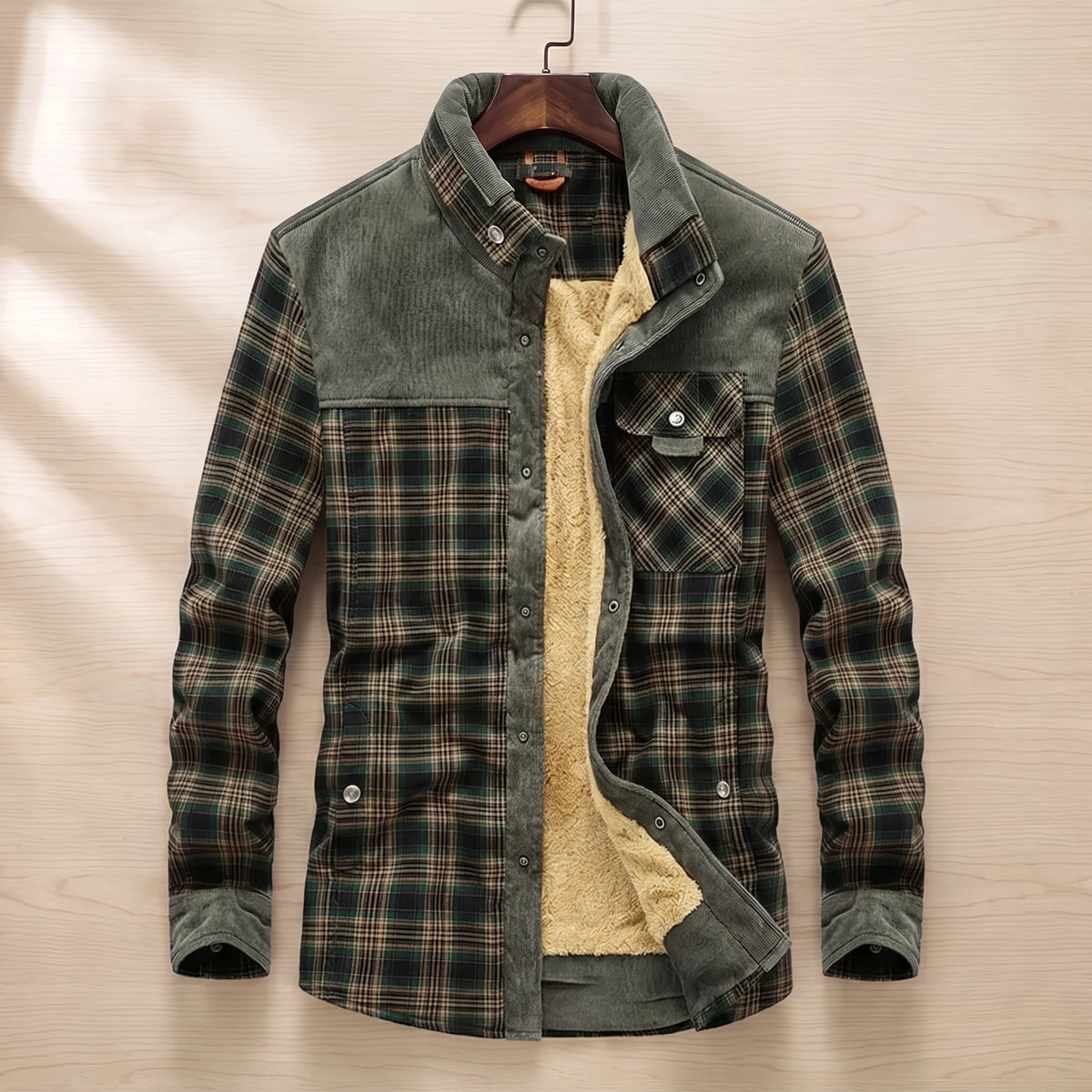 PLAID FLEECE JACKET