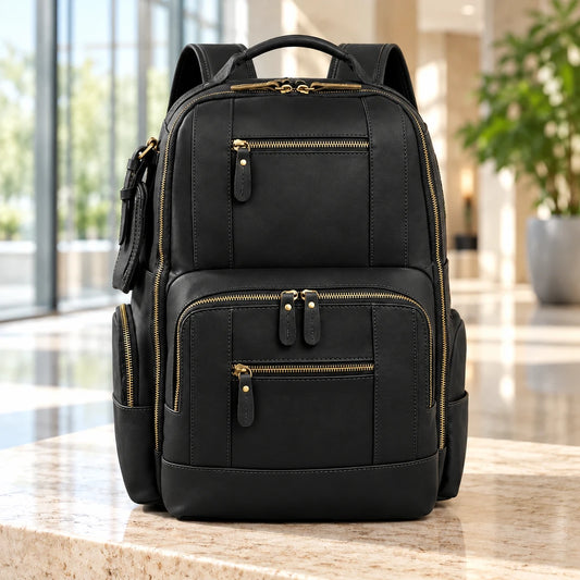 COWHIDE TRAVEL BACKPACK