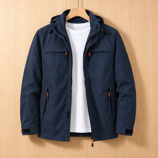 HOODED ZIP WINDBREAKER