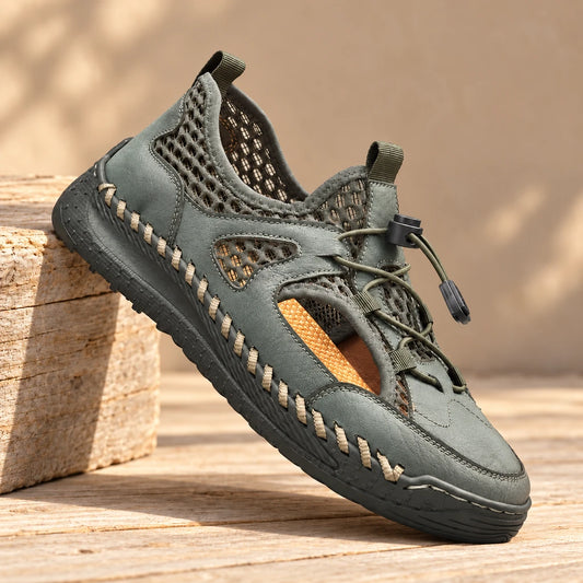 STITCHED EDGE SANDALS