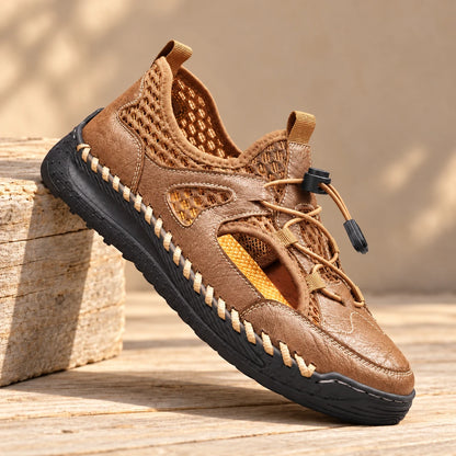 STITCHED EDGE SANDALS