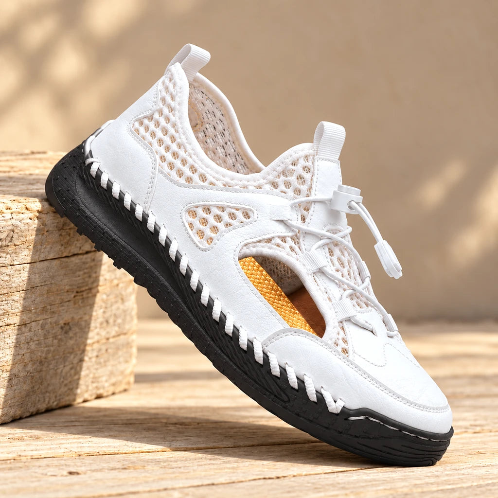 STITCHED EDGE SANDALS