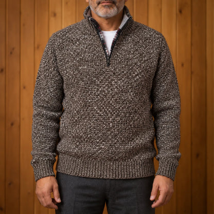 HALF-ZIP KNIT SWEATER