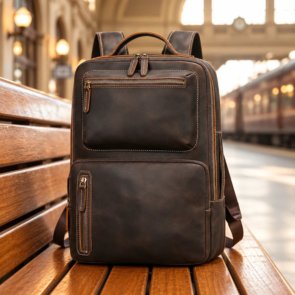 GENUINE COWHIDE BACKPACK