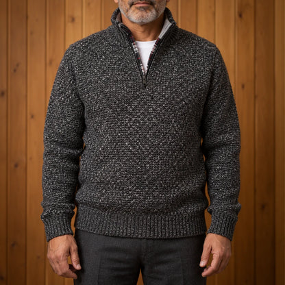 HALF-ZIP KNIT SWEATER