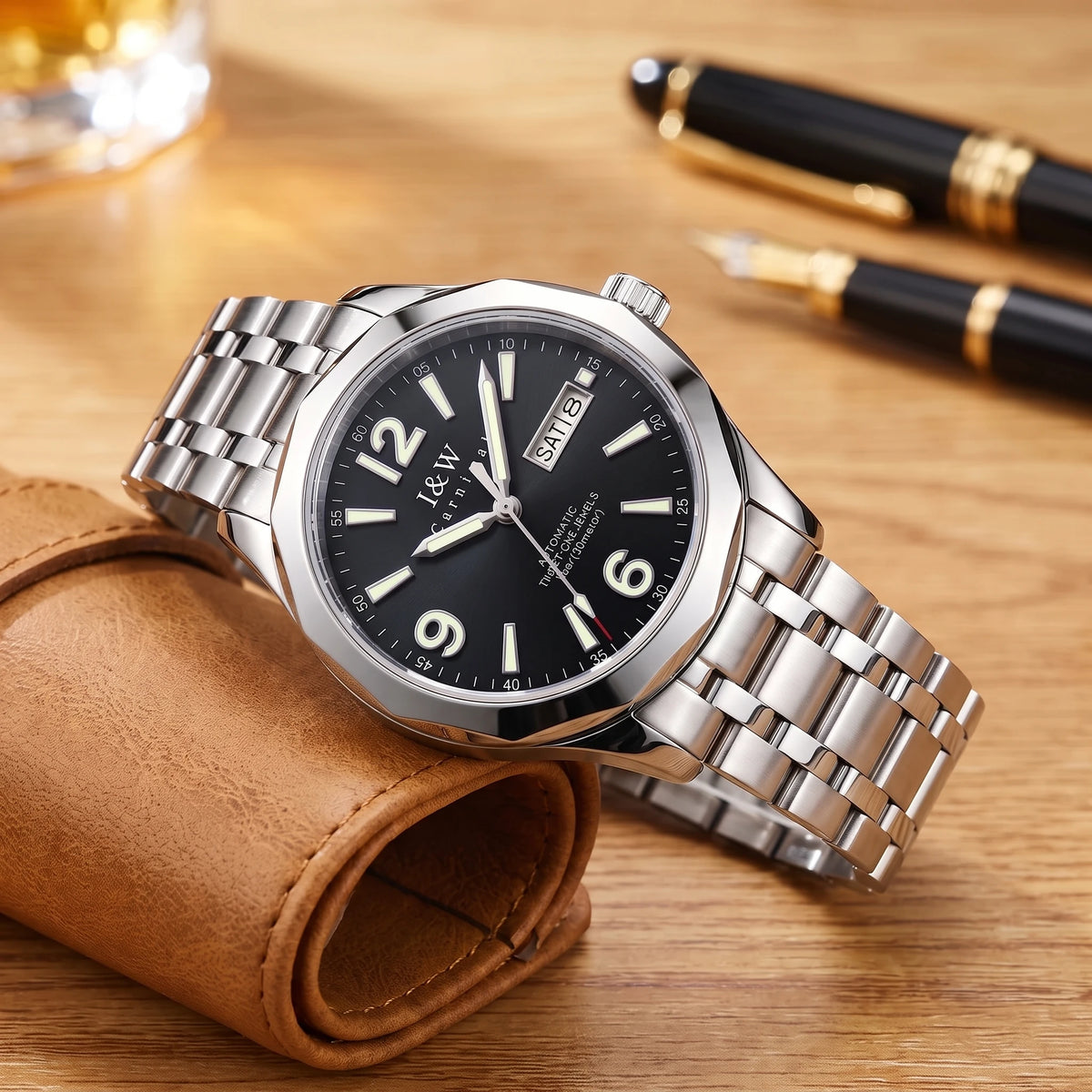 LUMINOUS AUTOMATIC WATCH Black