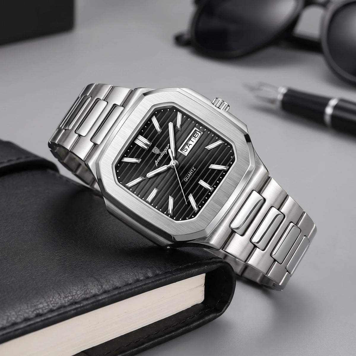 SQUARE STEEL WATCH Black