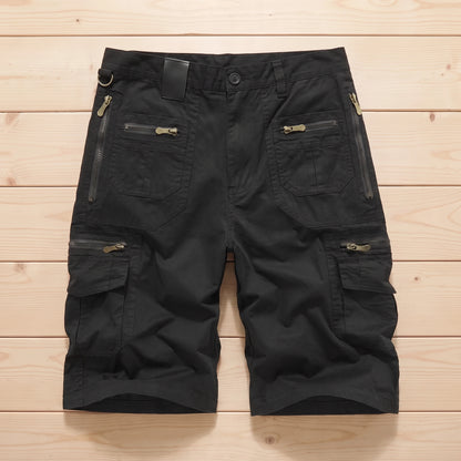 MULTI POCKET CARGO SHORTS Black