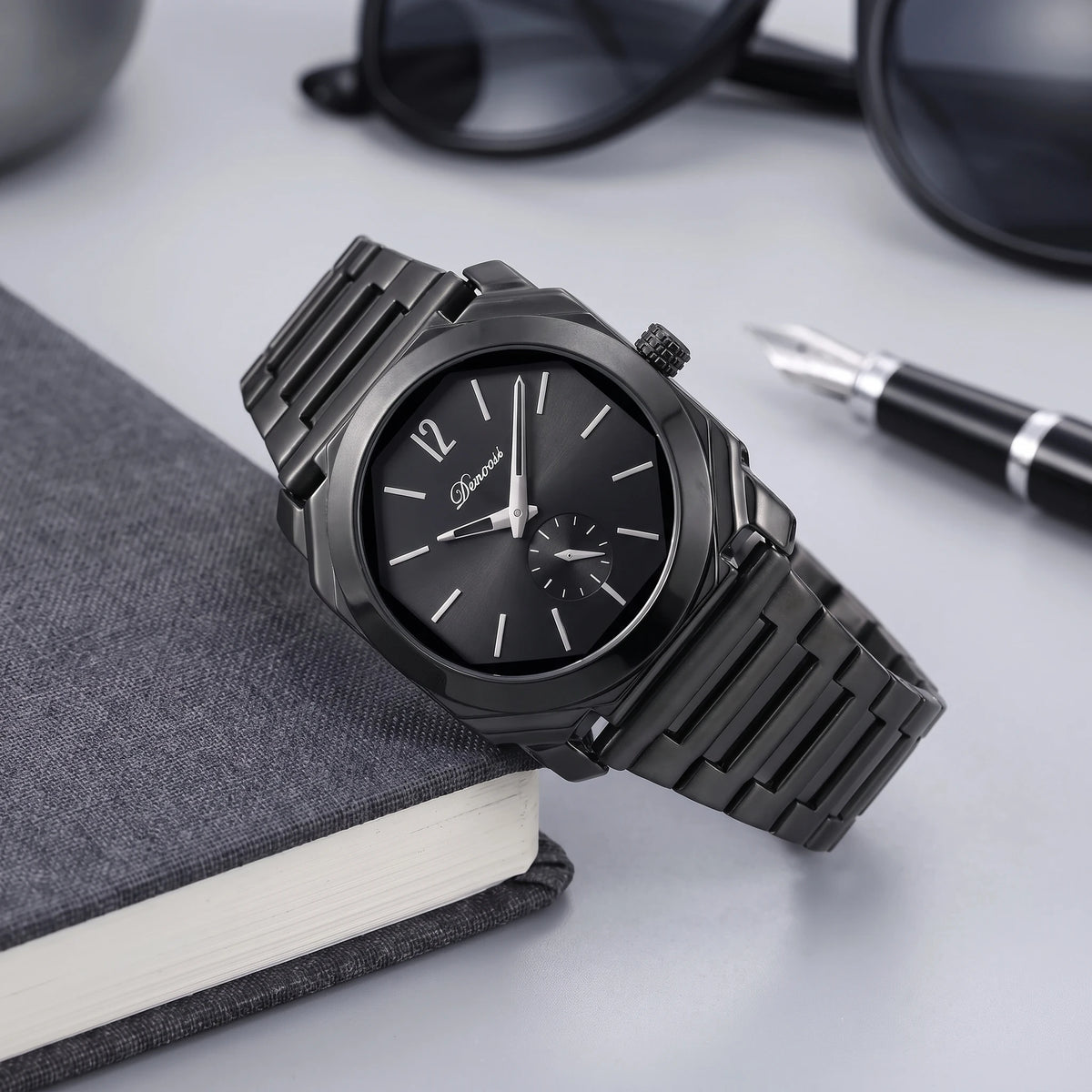 OCTAGON STEEL WATCH Black