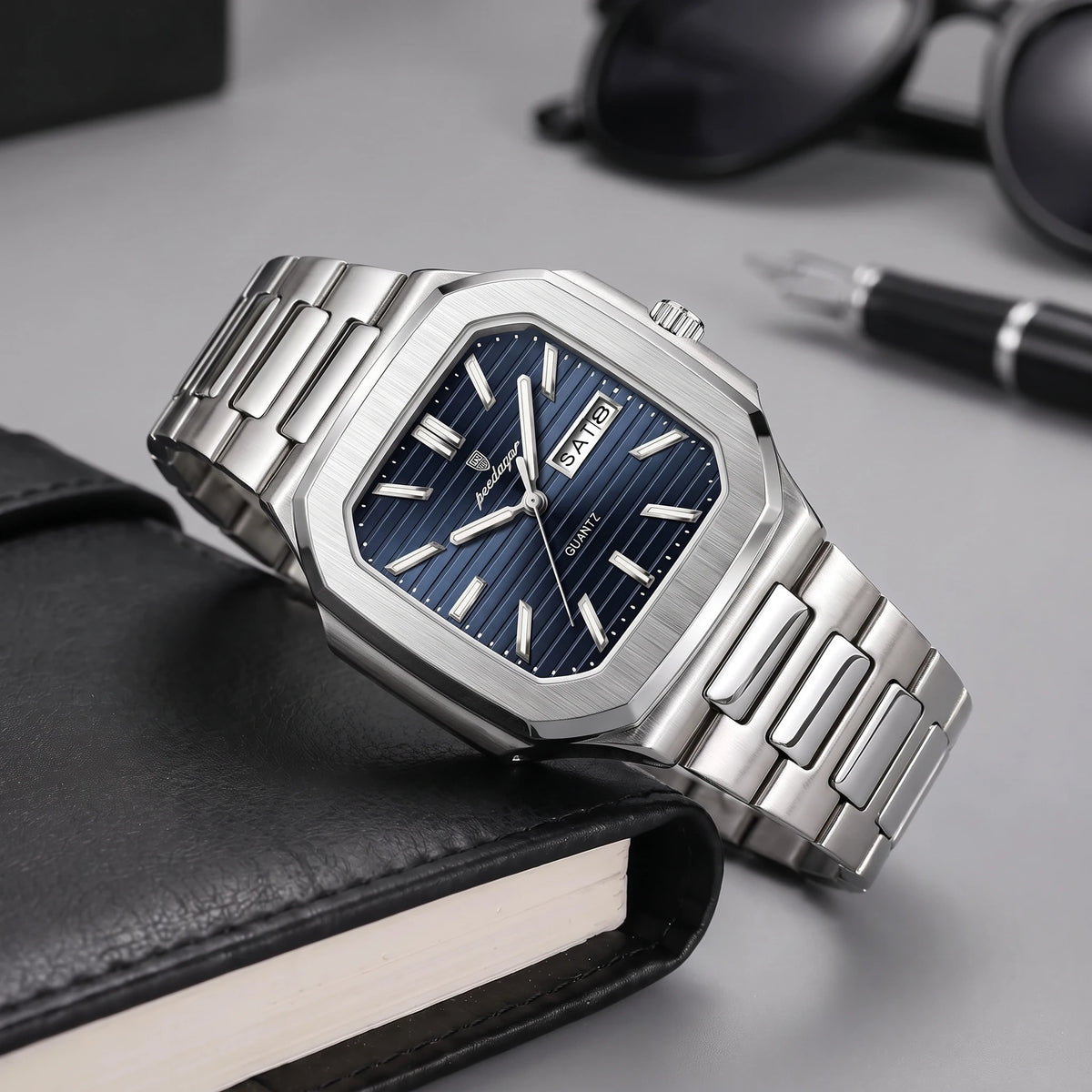 SQUARE STEEL WATCH Blue
