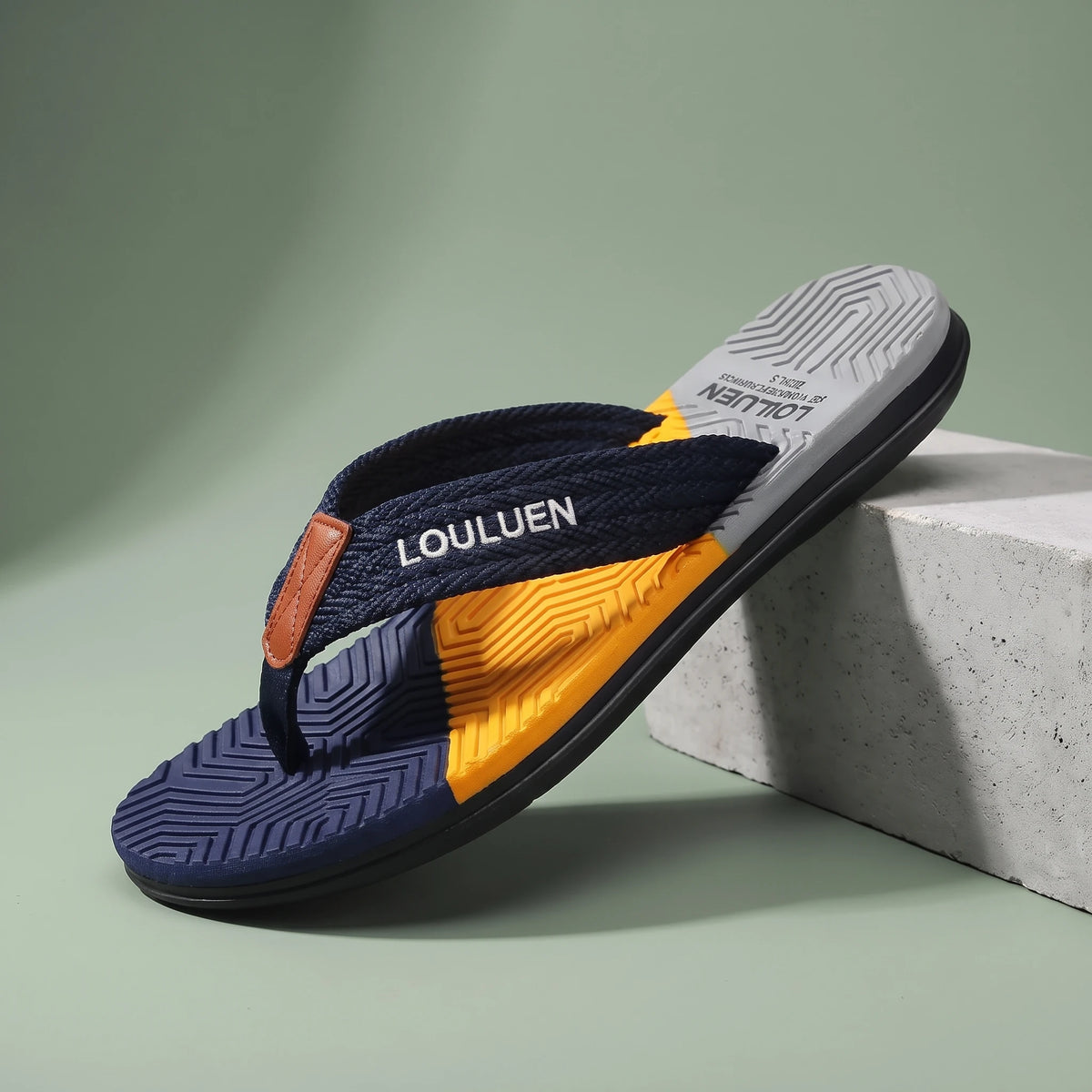 COLOUR BLOCK FLIP FLOPS Blue