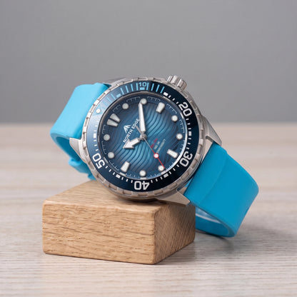WAVE DIAL DIVER WATCH Blue Strap