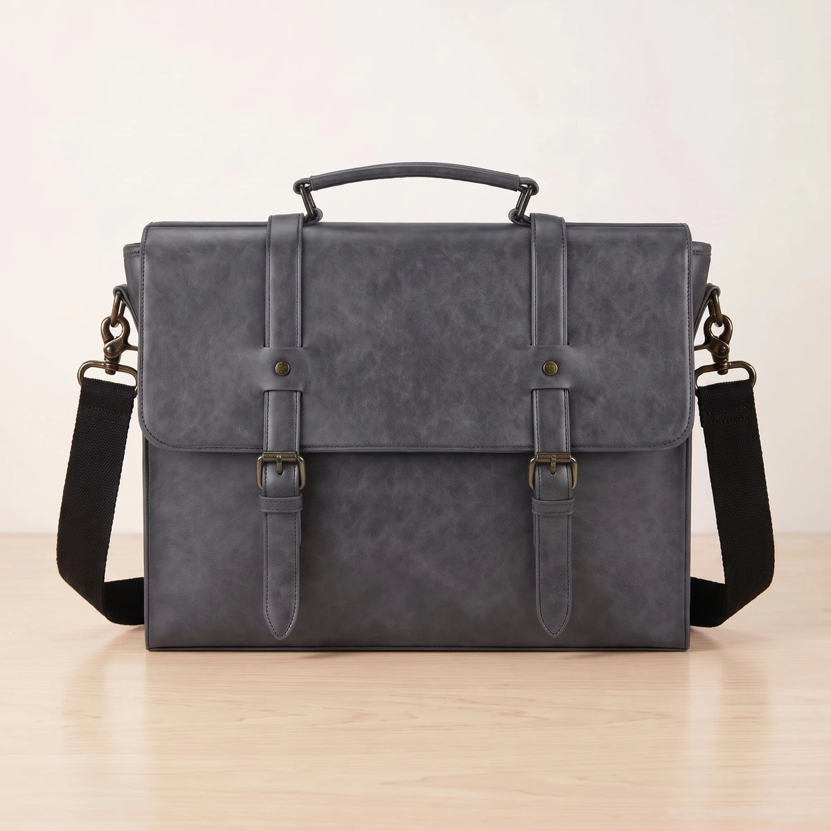 BUCKLE FLAP MESSENGER BAG Grey