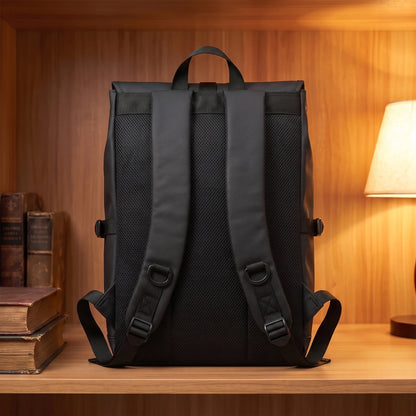 BUCKLE ROLL TOP BACKPACK back view