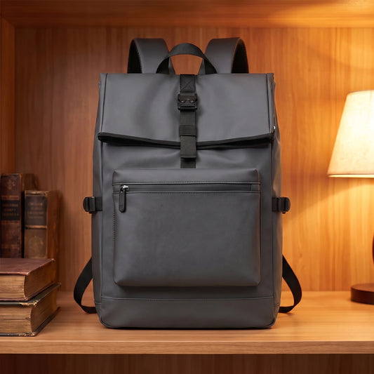 BUCKLE ROLL TOP BACKPACK Grey