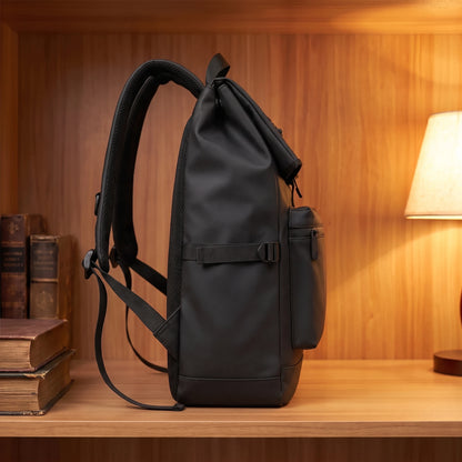 BUCKLE ROLL TOP BACKPACK side view
