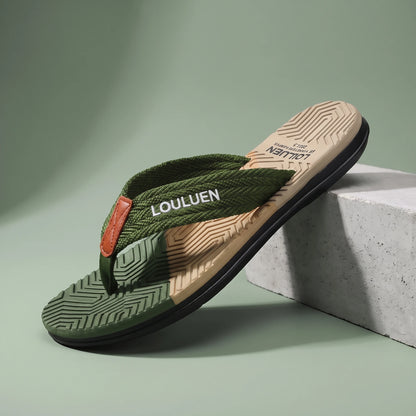 COLOUR BLOCK FLIP FLOPS Green