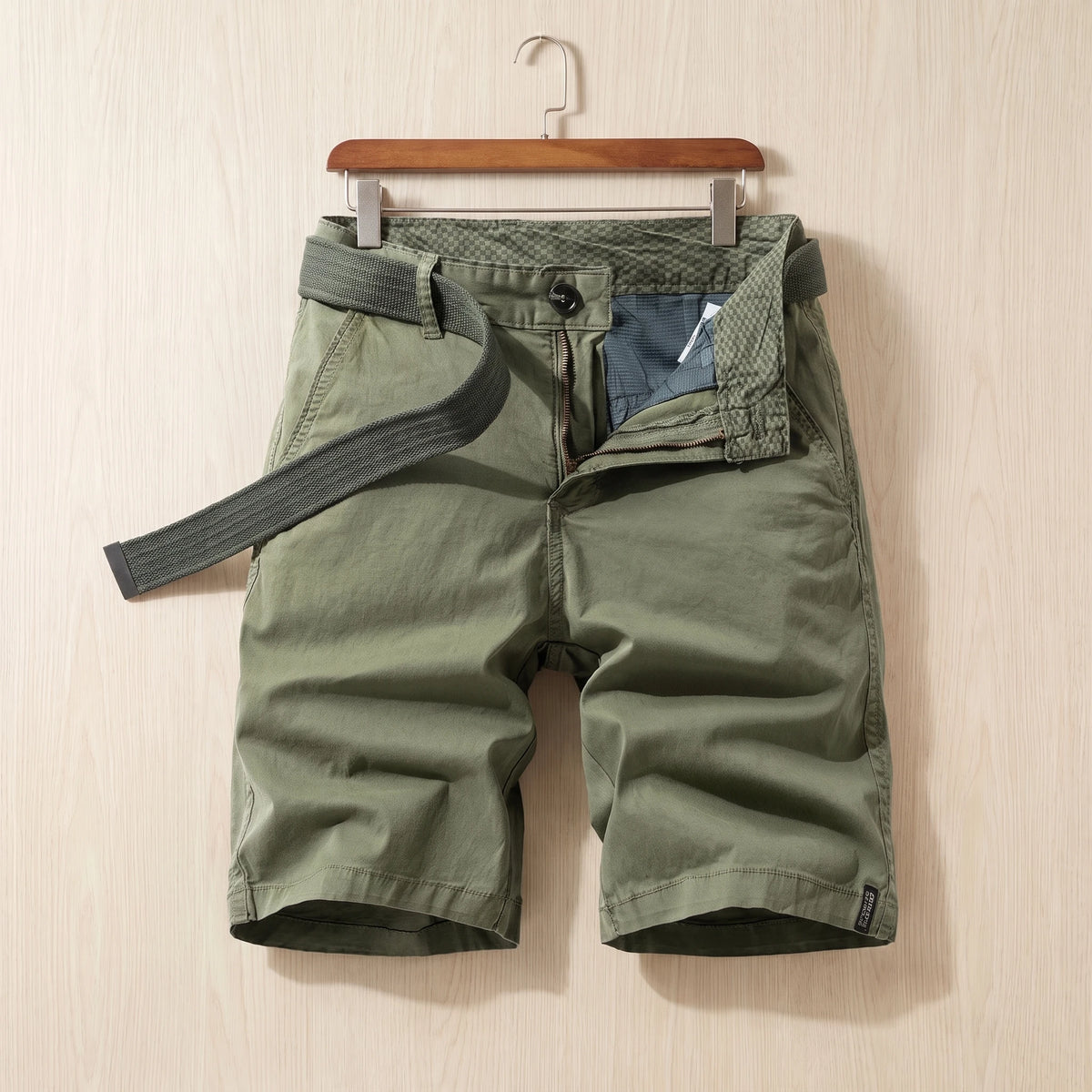 COTTON CHINO SHORTS Green
