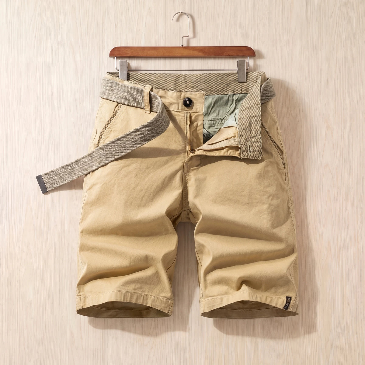 COTTON CHINO SHORTS Khaki