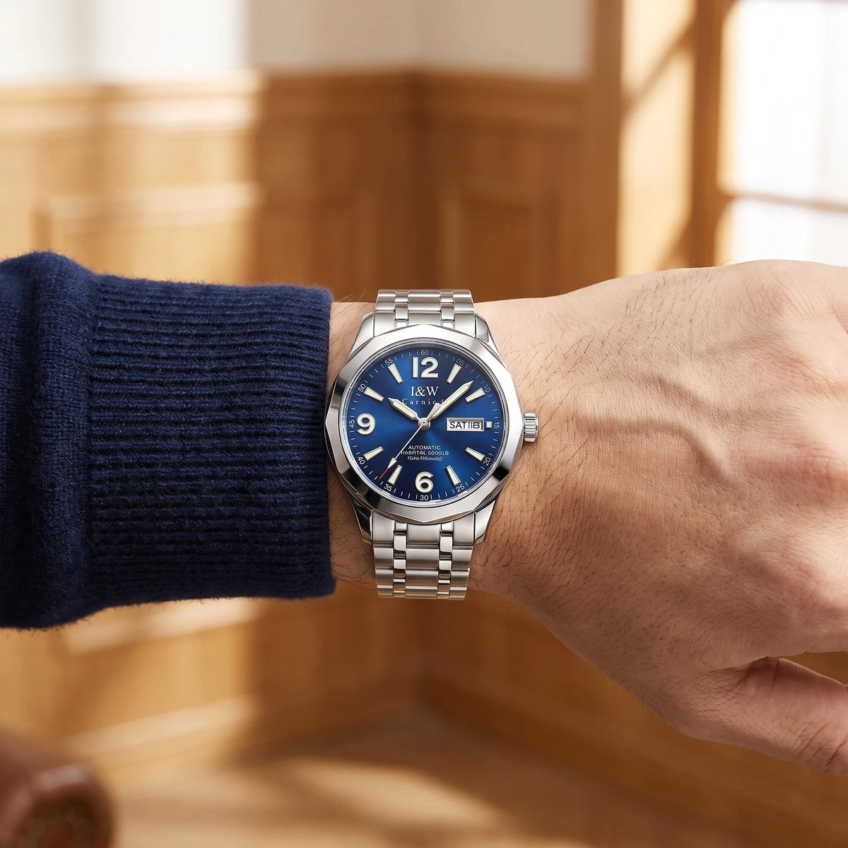 LUMINOUS AUTOMATIC WATCH worn
