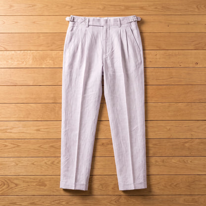 PLEATED LINEN TROUSERS Lilac