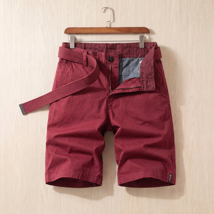 COTTON CHINO SHORTS Red