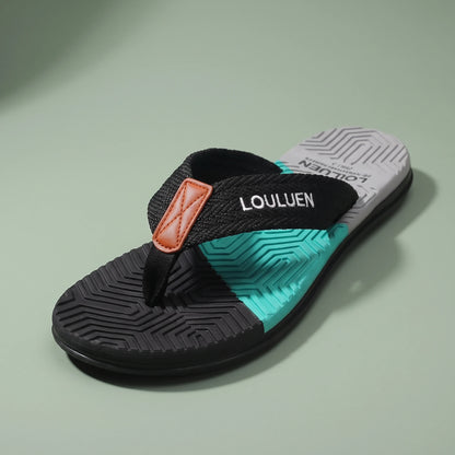 COLOUR BLOCK FLIP FLOPS sole and strap close-up