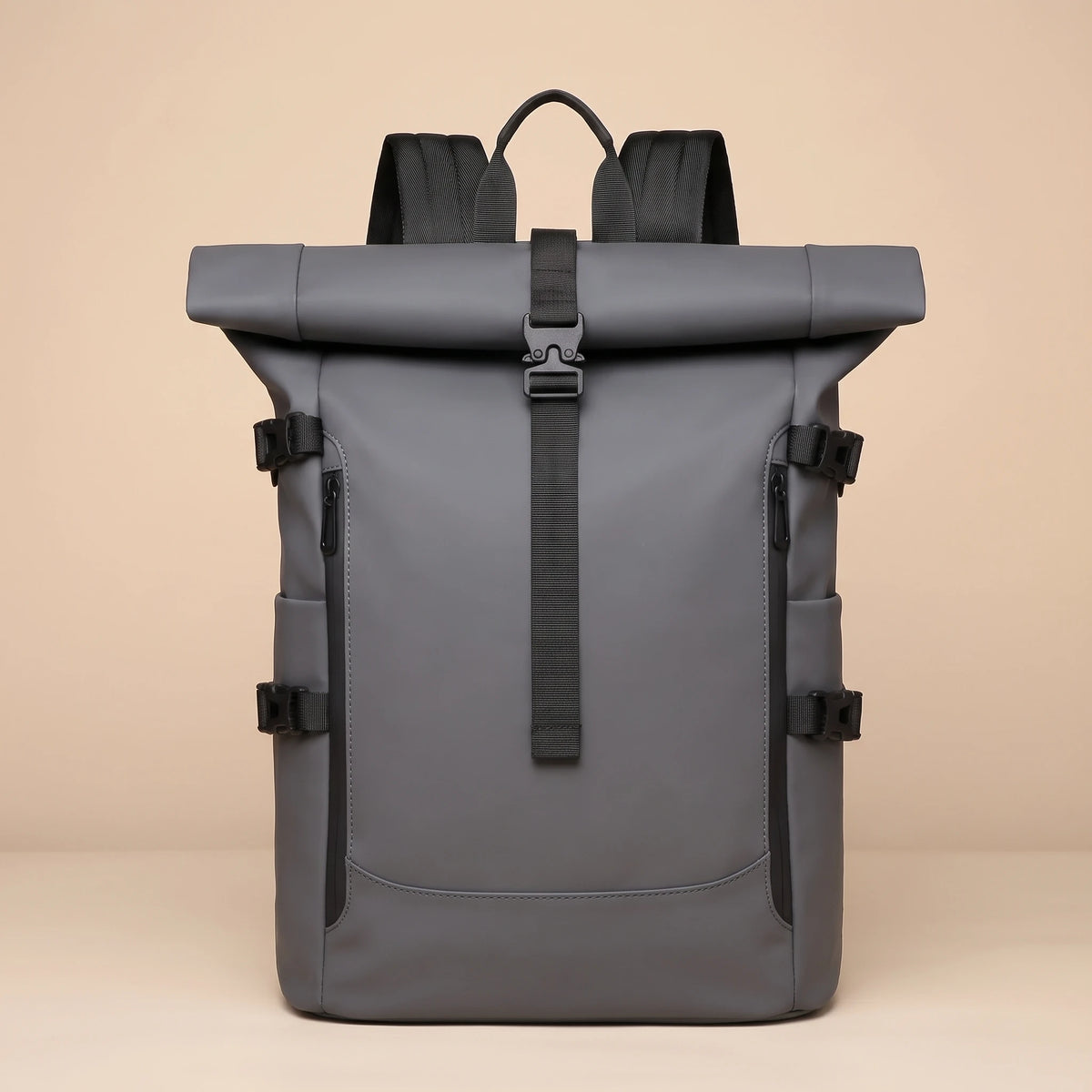 STRAP ROLL TOP BACKPACK Grey