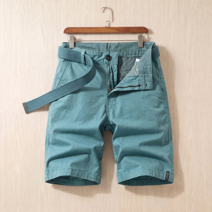 COTTON CHINO SHORTS Teal