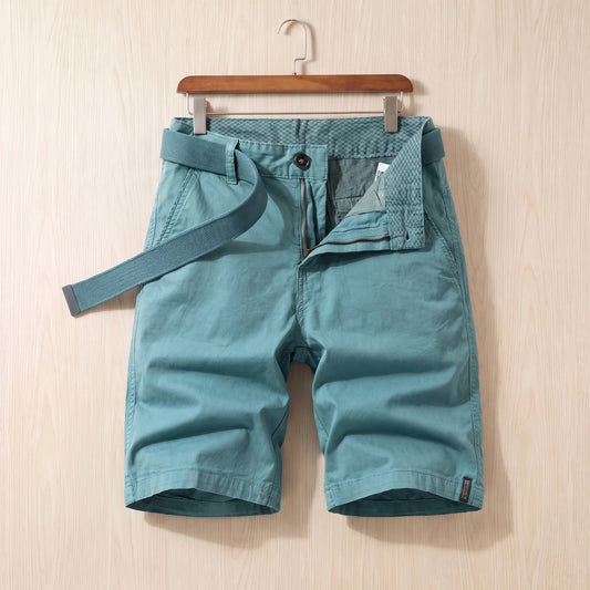 COTTON CHINO SHORTS Teal