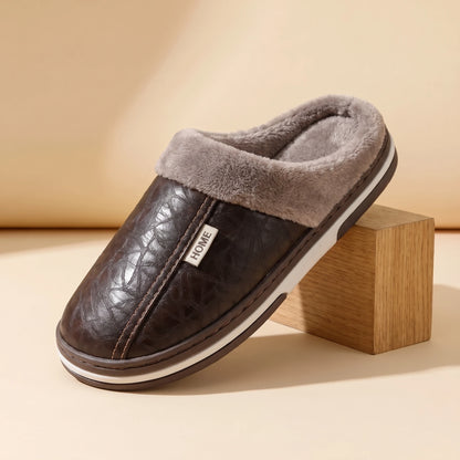 WARM FLEECE SLIPPERS Brown